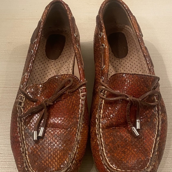 SPERRY Snakeskin Leather Boat Shoe Loafer 6 - Picture 2 of 9